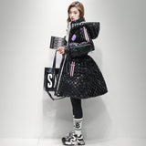 Long Snow Overcoat Oversize 90% White Duck down Coat Women Winter Thick Glossy down Jacket Female Parkas Warm