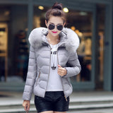 Faux Fur Parkas Women Down Jacket clothes Womens Parkas Thicken Outerwear hooded Winter Coat Female Jacket Cotton