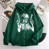 Anime Harajuku Hoodie Women Kpop Y2k Clothes Oversized Sweatshirt Genshin Impact Sweater Zip Up Man Demon Slayer