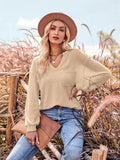 / Winter Fashion Women's Wear 2025 New Solid Color V-Neck Casual Slim Long Sleeve With Pocket