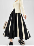 Black Patchwork Long Skirt- Outfit