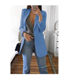 New Fashion Women's Casual Suit Set Multi-color Lapel Slim Cardigan Temperament Commuting Solid Color Suit Coat
