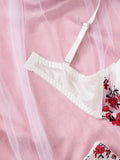 White Patchwork Lingerie Set- Outfit