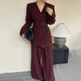 Suit Women's 2025 Autumn New High-End Feeling Waist Thin Suit Trousers