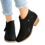 And Winter New Women's Boots Double Zipper Large Size Lady Short