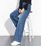 jeans for women trousers winter warm fleece loose wide leg women's jeans femme clothess straight pants high