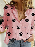Women Casual Long Sleeve Cotton Linen Shirt Elegant Solid Cardigans Autumn Button Lapel Shirt Loose Oversized Blouse