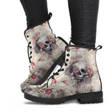 Autumn Round Toe Fashion Ankle Boots Size 43 Printing Boots Non Slip Platform Boots Lace Up Women Shoes Zapatos
