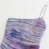 Purple Slip Bodycon Dress Women Ruched Tulle Long Dresses Women Summer Backless Sexy Dress Off Shoulder Night Party
