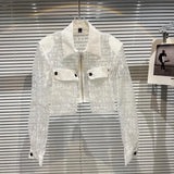 2022 Summer New Arrivals Long Sleeve Turn Down Collar Letters Transparent Sunscreen Thin Coat Women