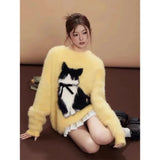 Fuzzy Cat Sweater- Outfit