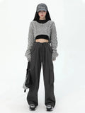 O-neck Short Knitted Sweaters For Women Autumn Fashion Long Sleeve Sexy Streetwear Outerwear Female Crop