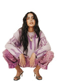 Winter Fashion Vintage Women Geometric Print O-neck Pullover Long Sleeve Loose Knitted Oversize Sweater