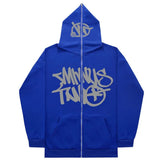 Zipper Hoodies Minus Two Pattern Printing Solid Color Oversized Clothing 2023 New Punk Harajuku Leisure Best Selling