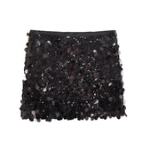 Women's Autumn New Temperament Light Sexy Party Shiny Squin Mini Skirt