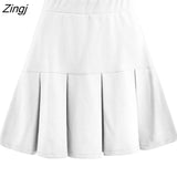 and Winter Casual Skirt for women 2021 New Elastic High Waist Pleated Skirt Solid Color All-match Pleated Mini