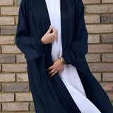 Casual Swing Plus Size Cardigan Robe Drawstring Sleeve