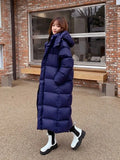 Degree Thick Warm Long Women Winter Coat Hooded Windproof Down Jackets White Duck Down Jacket Filling Fluffy Puffer