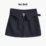 Blue Jean Skirt For Women Sexy 2023 Summer Korean Fashion Female Mini Black Short Denim Skirt High Quality Casual