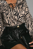 Women Print Long Sleeve Blouse Spring Autumn 2023 New Fashion V-neck Striped Shirt Pullover Loose Clothes Blusa Mujer