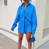 Casual Two Piece Sets Womens Outifits Shorts Fashion Set of Pants and Blouse Solid Color Cardigans Y2k Tracksuit