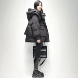 Fashion Green Warm Puffer Parkas Coat Thicken Oversized Jackets Casual Parkas Women Winter Down Coat