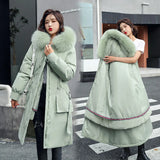 -30 Degrees Women Jacket Long Parkas Female Coat Winter Warm Removable Fur Lining Hooded Winter Jacket Women
