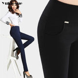 quality pencil pants capris women 2018 summer style high waist elastic skinny pants female trousers woman pantalon