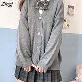 Women Solid Autumn Harajuku Loose Sweaters Student Preppy Sweet Girl Cute Knitwear New All-match Soft Hot Sale