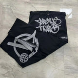 Cargo Pant Overalls Minus Two Black Pants 2023 New Harajuku Fashion Casual Loose Men Rock Straight Wide Leg Pants