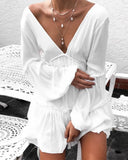 V Sexy Long Sleeve Lantern