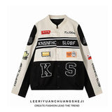 Retro Trend Jackets And Coat Women Y2K New Street Hip-Hop Fashion Baseball Uniform Couple Casual Loose Jacket Top