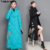 clothes Women Parkas Winter Hooded Warm Coat Slim Cotton Padded Basic Jacket Female Casual long Outwear