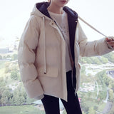 Women Harajuku Y2k Down Cotton Jacket Fashion Solid Winter Coat Warm Thick Parkas Korean Preppy Style Female Loose