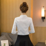 Linen Women Shirt New In Blouse Women Hollow Out O-neck Long Sleeve Casual Shirts and Blouses 2023 Fashion Women