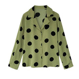 Women Polka Dot V-neck Chiffon Designed Ins Plus Size 4XL Simple All-match Elegant Streetwear Office Ladies Chic