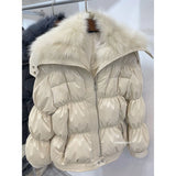 Down Coat Women Parkas Down Jacket Real Fox Fur Collar Jackets for Women 2023 Down Puffer Coats Female Clothes