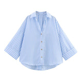 Summer New Slimming Linen-Blend Wi-Sleeve Shirt