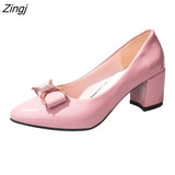 Women's Office Shoes,Soft Rubber Sole,High Heels,Mixed Colors,Pointed Toe,Slip On,Female Fashion