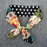 Lemon Printed Yellow 50S 60S Women Hairband Cotton Retro Vintage Hair Accessories for Party Pin Up Rockabilly Wire