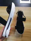 Summer Plus Size Women Shoes Fashion Platform Wedge Sandals Women Height Increase Closed Toe Roman Sandals Zapatos