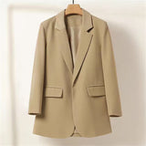 Red Small Suit Medium Long Chic Retro Belt Korean Version 2025 Casual Temperament White Suit Jacket