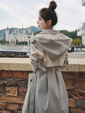 Colors Long Trench Coat Women Spring Autumn New Long sleeve Double breasted Sashes Windbreaker Overcoat Women
