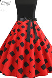 White Patchwork Polka Dot Summer Dress Women Vintage 50s 60s Pin Up Rockabilly Dress Robe Party Office