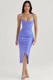 New Summer Women Spaghetti Strap Satin Dress Sexy V Neck House Of Cb Dress Celebrity Evening Bodycon Midi Party