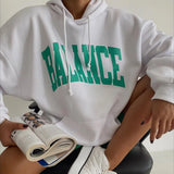 Contrast Vintage Logo Graphic Pullover HoodieOutfit