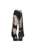 Black Jeans Pants Y2k Baggy Streetwear High Waist Ripped Jeans Harajuku Casual Denim Wide Leg Pants Fashion Trousers