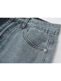 Women Straight Jeans Korean High Waist Chic Gradient Female Denim Trousers Vintage Baggy Casual Fashion Streetwear