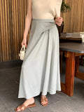 Xixi 2025 Summer New Temperament Commuting High-Waisted Half-Body Dress Design-Styleted Fishtail Skirt
