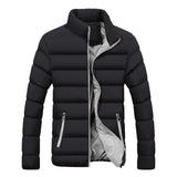 Solid Color Men's Cotton-Padded Jacket Thick Padded Jacket Winter New Cotton-Padded Jacket Short Padded Jacket